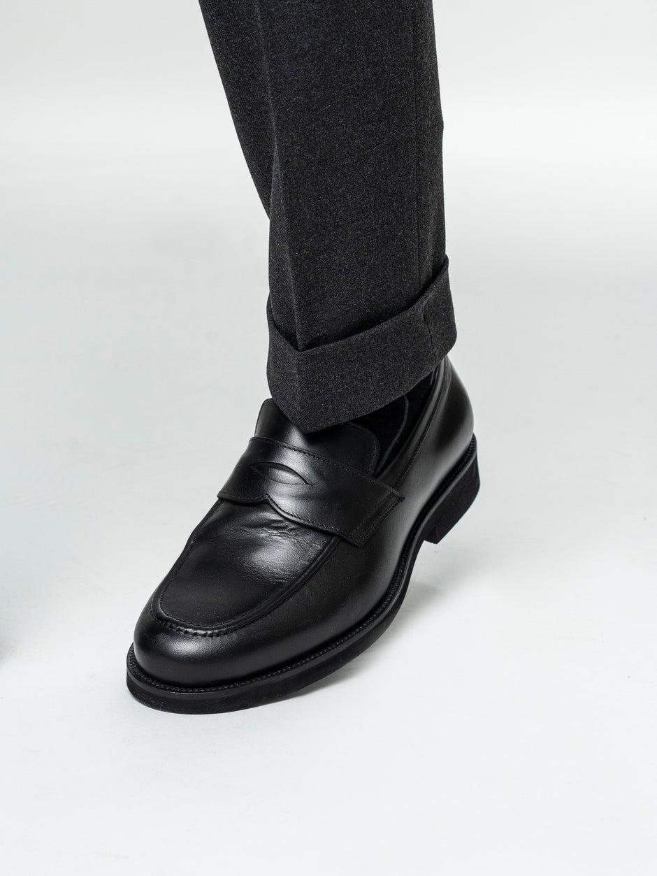 Pantaloni Cu Pense Barbati Gri Inchis Gurkha Toamna BMan702 (8)