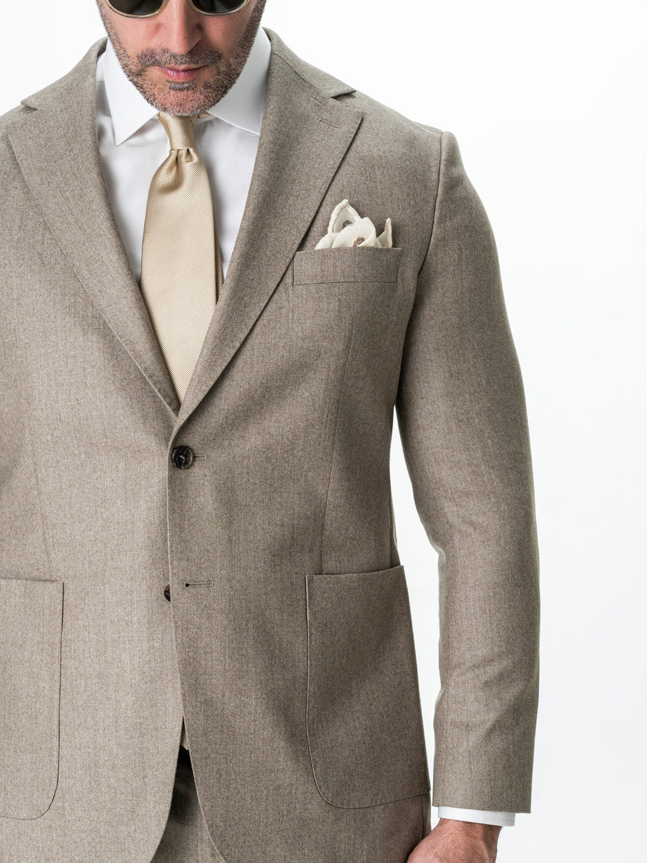 Costum Barbati Bej 100% Lana Vitale Barberis BMan0067 (8)