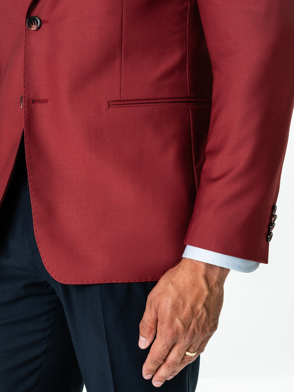 Sacou Barbati Rosu Caramiziu De Vara Smart Casual BMan0002 (8)