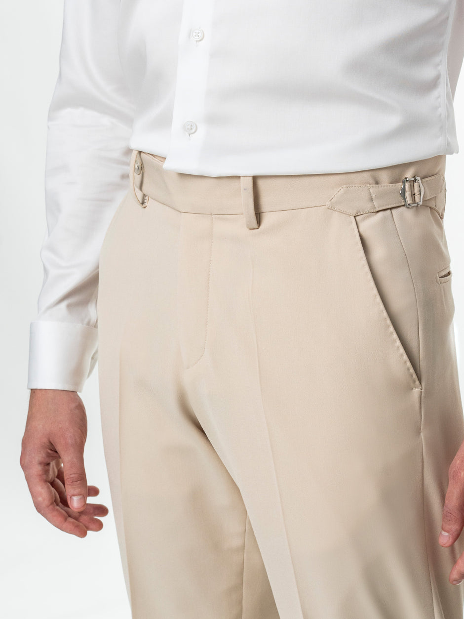 Costum Barbati Crem La Doua Randuri BMan0023 (9)