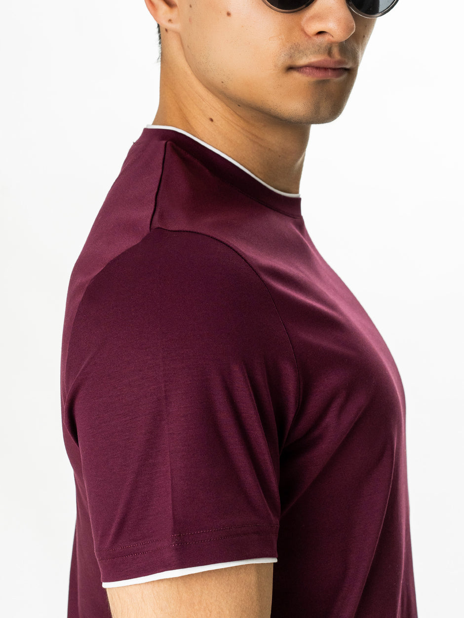 Tricou Bordo Barbati 100% Bumbac Egiptean Dublu Mercerizat BMan271 (9)
