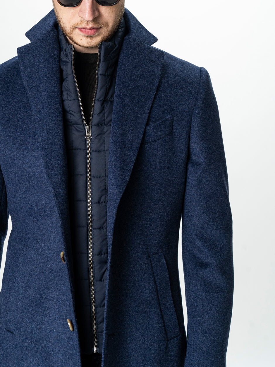 Palton Barbati Iarna Albastru 100% Lana Cu Vesta Detasabila BMan0004 (3)