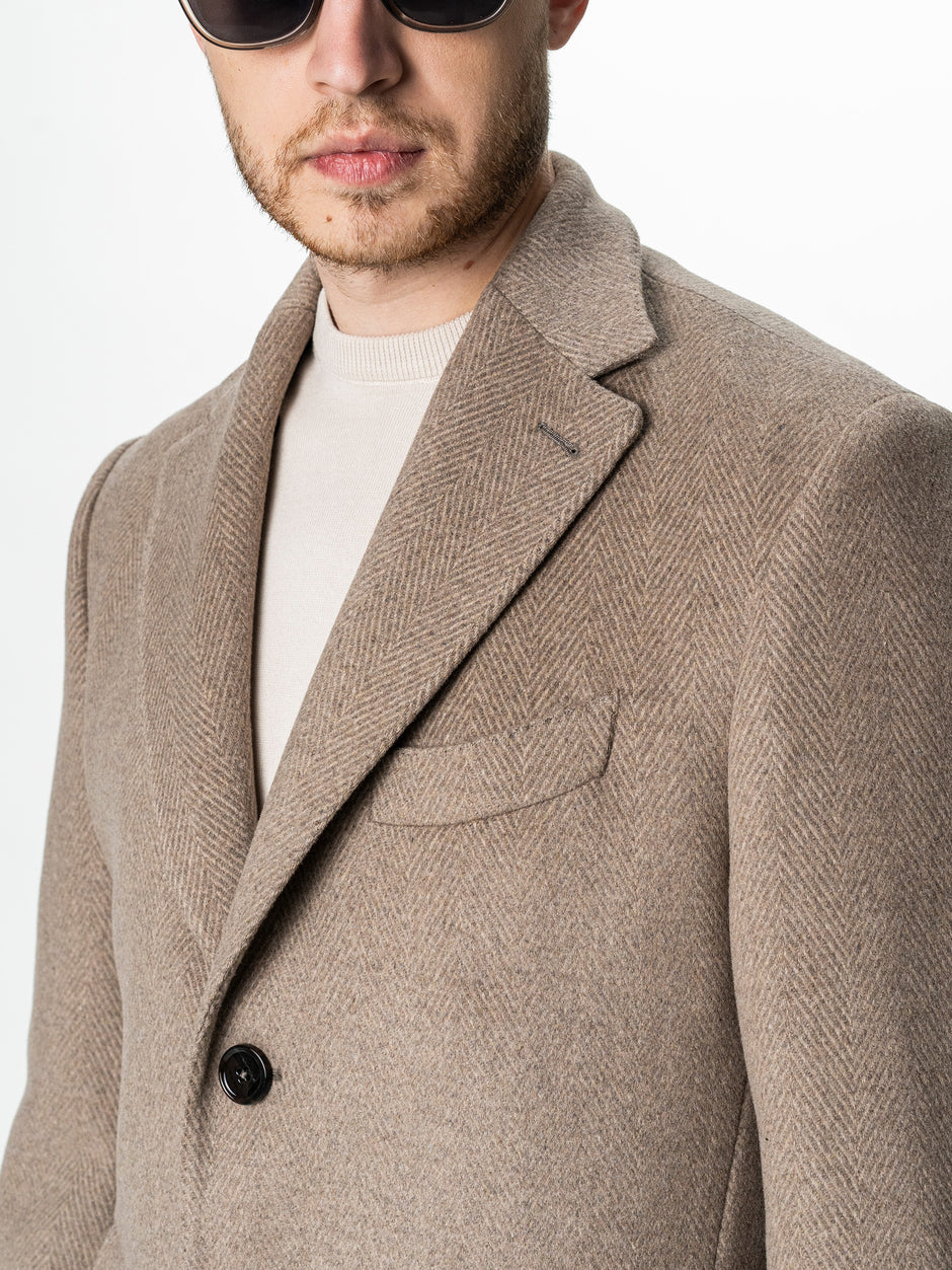 Palton Barbati Iarna Crem 100% Lana Cu Vesta Detasabila BMan0004 (7)