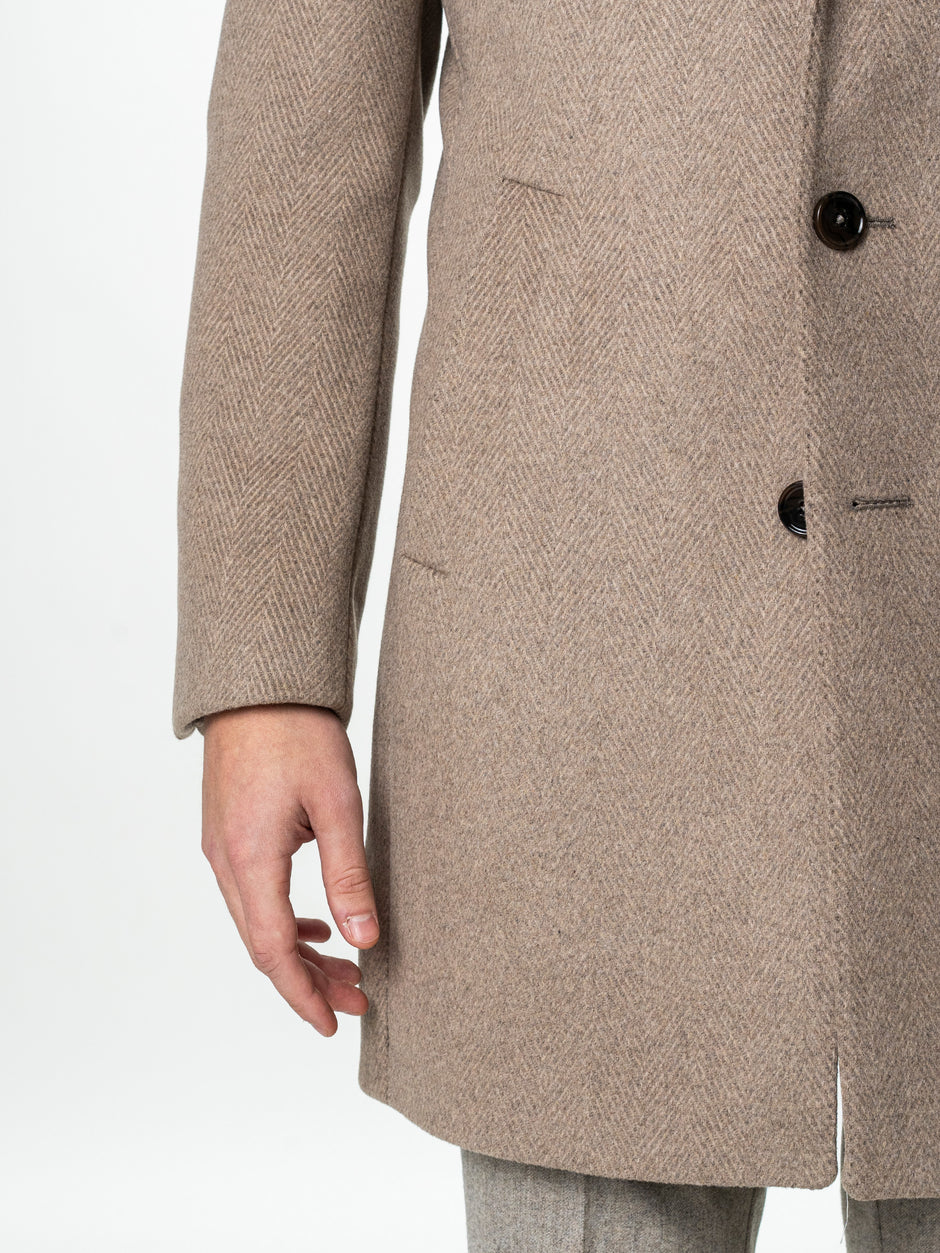 Palton Barbati Iarna Crem 100% Lana Cu Vesta Detasabila BMan0004 (10)