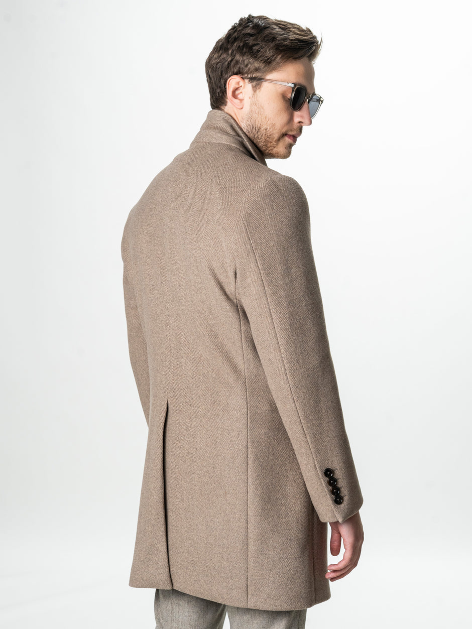 Palton Barbati Iarna Crem 100% Lana Cu Vesta Detasabila BMan0004 (11)
