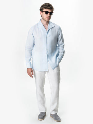 Camasa Barbati Bleu Comfort Fit 100% In Natural Guler Capri BMan0300