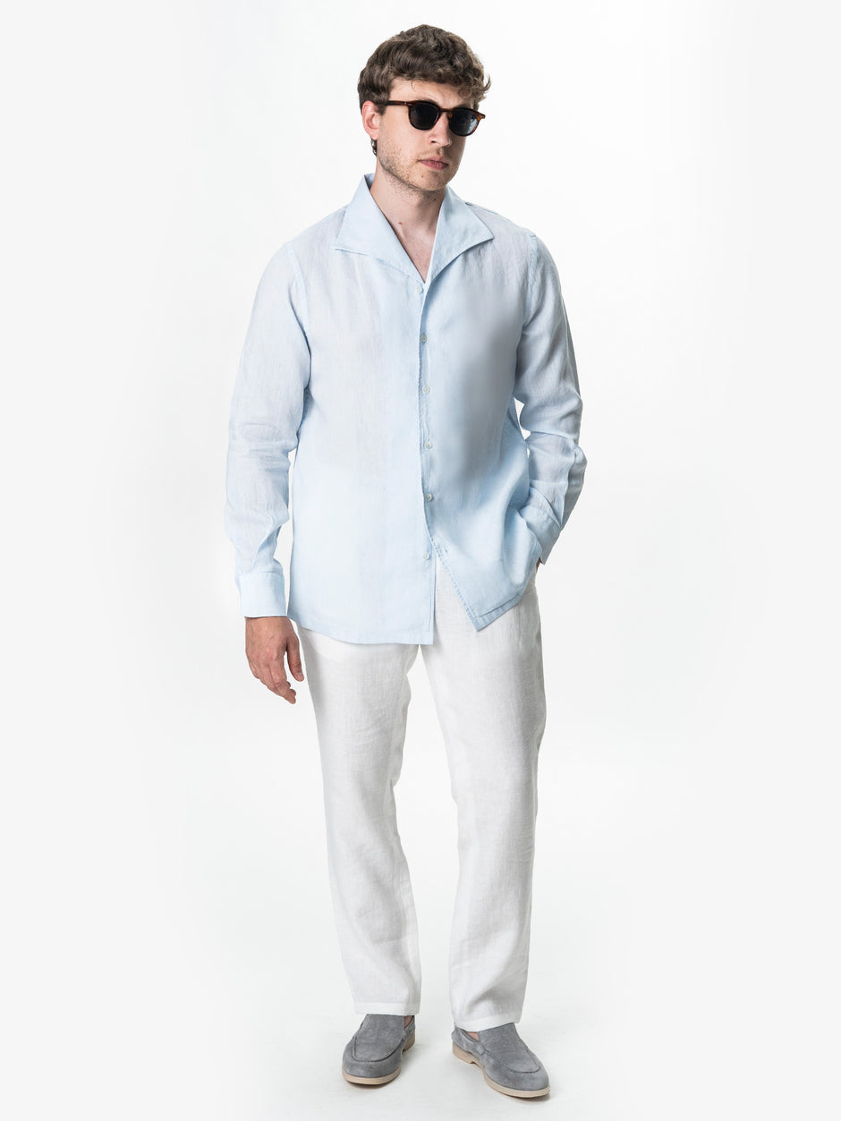 Camasa Barbati Bleu Comfort Fit 100% In Natural Guler Capri BMan0300 (1)