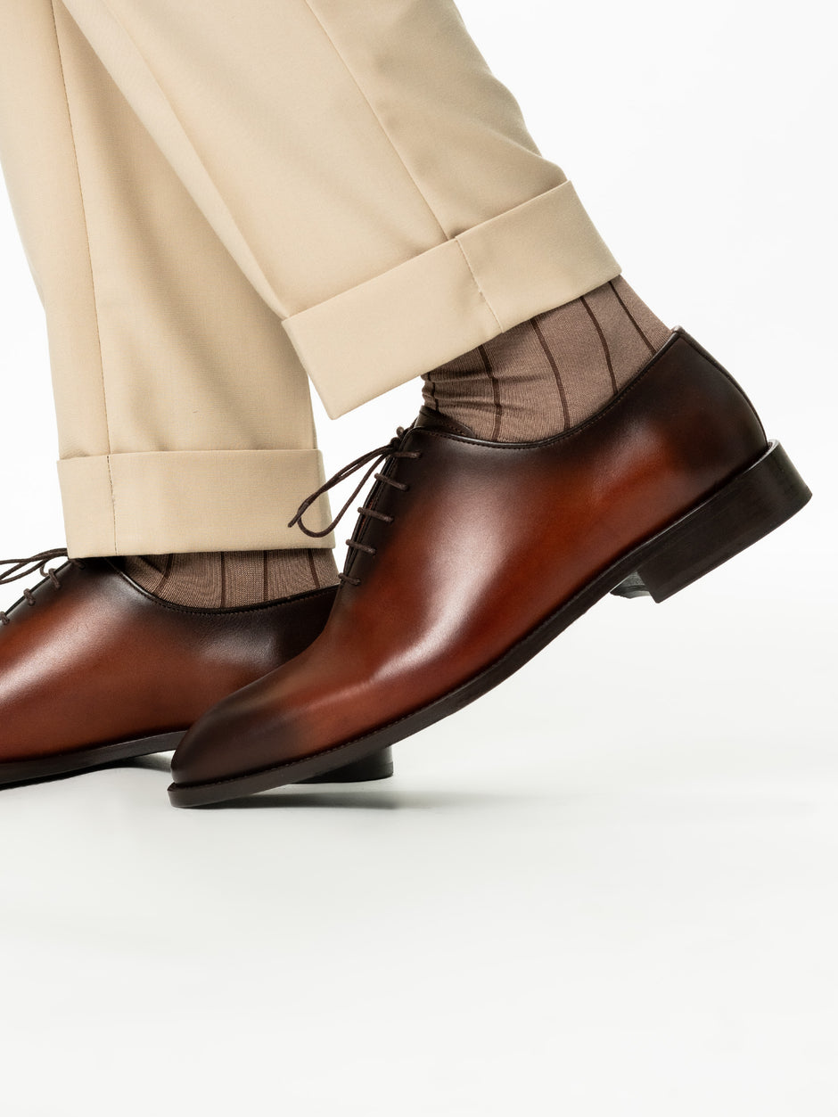 Pantofi Eleganti Barbati Oxford Maro Patina 100% Piele Naturala BMan0412 (2)