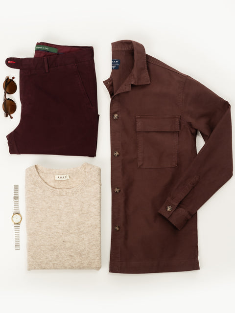 Tinuta Barbati Completa Casual De Zi Cu Zi Sezon Toamna & Iarna Bordeaux BMan0840 (1)