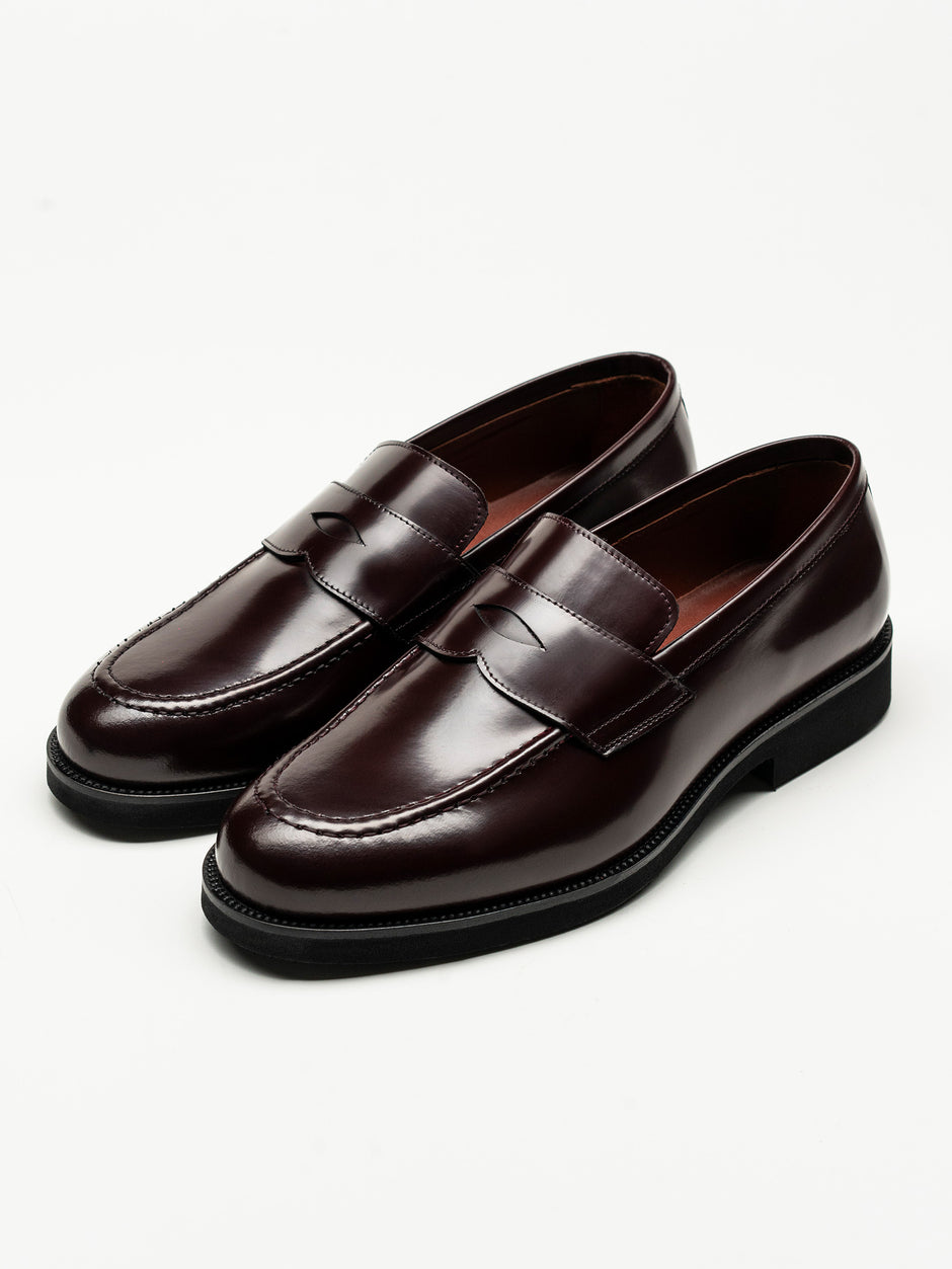 Mocasini Bordo Barbati Din Piele Naturala Formal Loafers Bman222 (1)