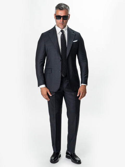 Costum Barbati Gri Inchis 100% Lana Vitale Barberis BMan1111