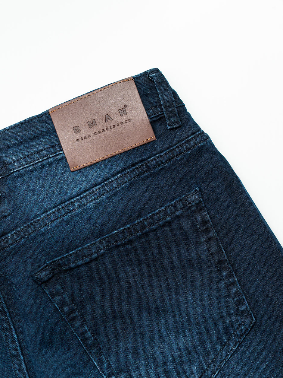 Blugi Barbati Bleumarin Inchis Denim Comfort Fit All Season BMan0005 (12)