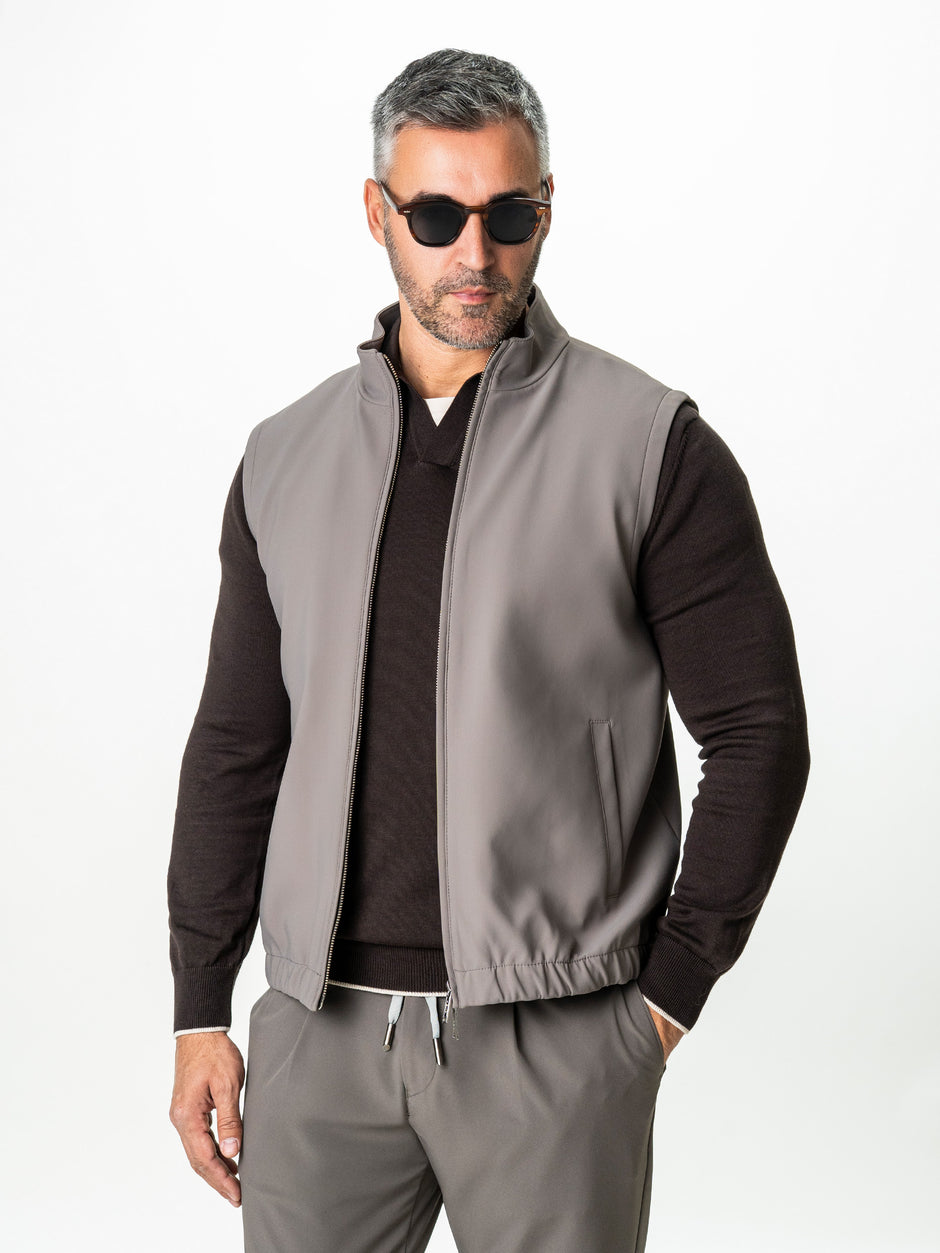 Vesta Premium Tip Jacketa Fara Maneci Gri BMan0003 (4)