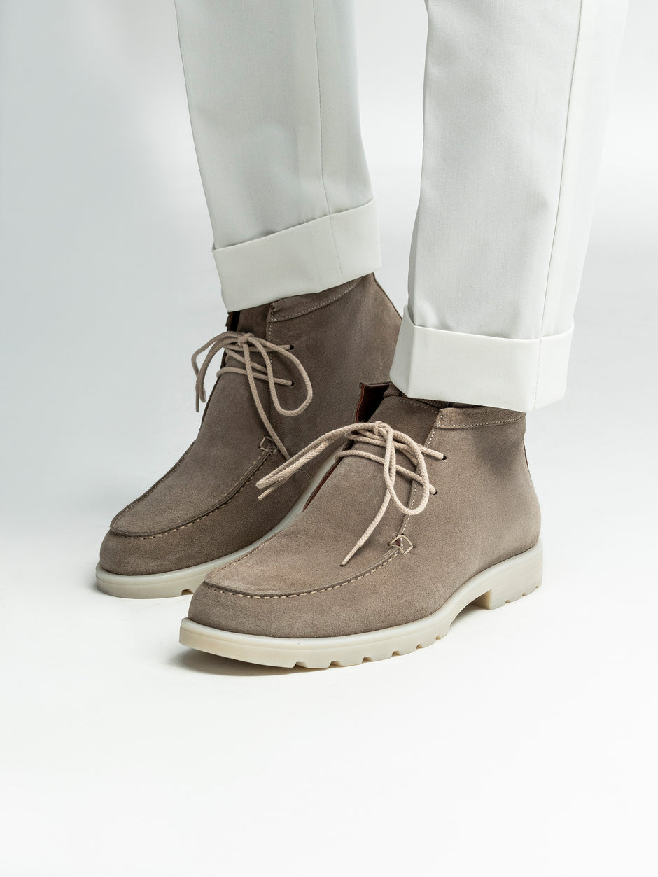 Ghete Barbati Crem Model Chukka Din Piele Intoarsa BMan148 (1)