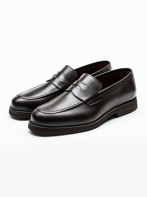 Mocasini Cafenii Barbati Din Piele Naturala Formal Loafers Bman222