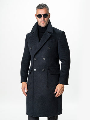 Palton Barbati Toamna-Iarna Gri Clasic Design Londonez BMan0002