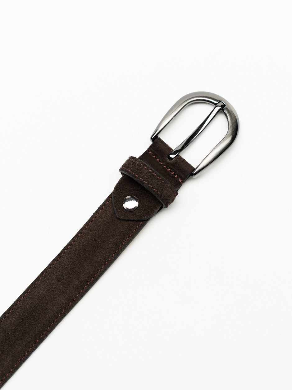 Curea Barbati Maro Inchis Din Piele Intoarsa 3cm BMan115 (2)
