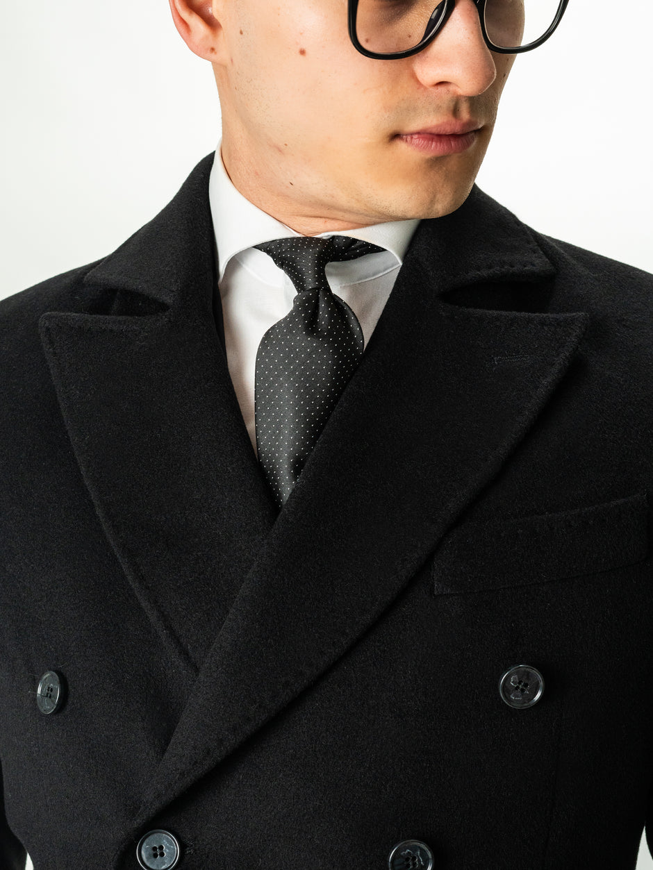 Palton Barbati Toamna-Iarna Negru Clasic Design Londonez BMan0002 (6)