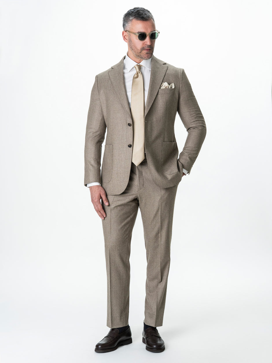 Costum Barbati Bej 100% Lana Vitale Barberis BMan0067 (4)