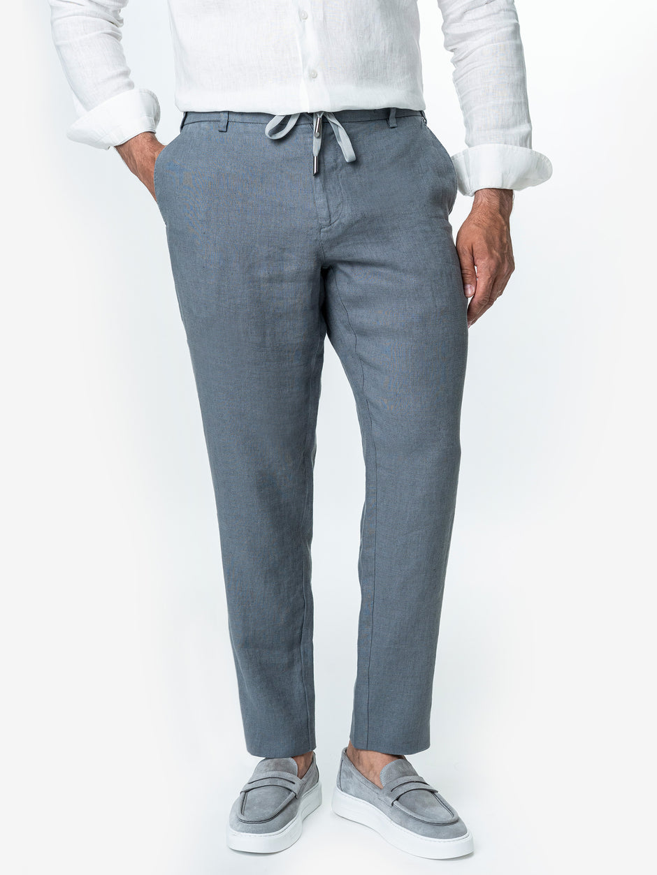 Pantaloni Barbati Din In Natural Gri Antracit BMan714 (4)
