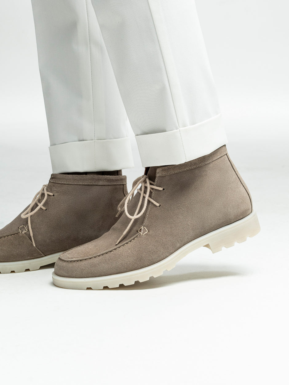 Ghete Barbati Crem Model Chukka Din Piele Intoarsa BMan148 (9)