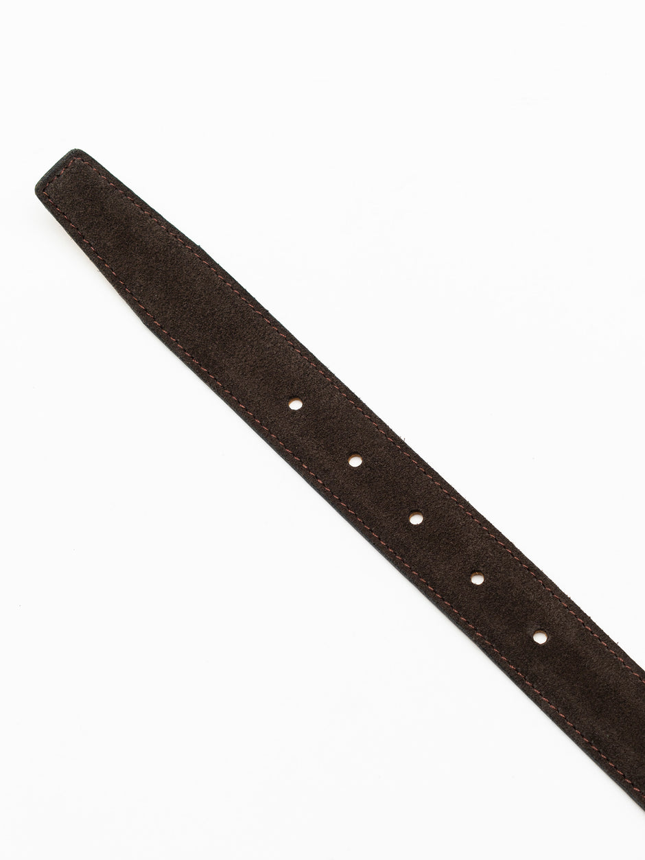 Curea Barbati Maro Inchis Din Piele Intoarsa 3cm BMan115 (4)