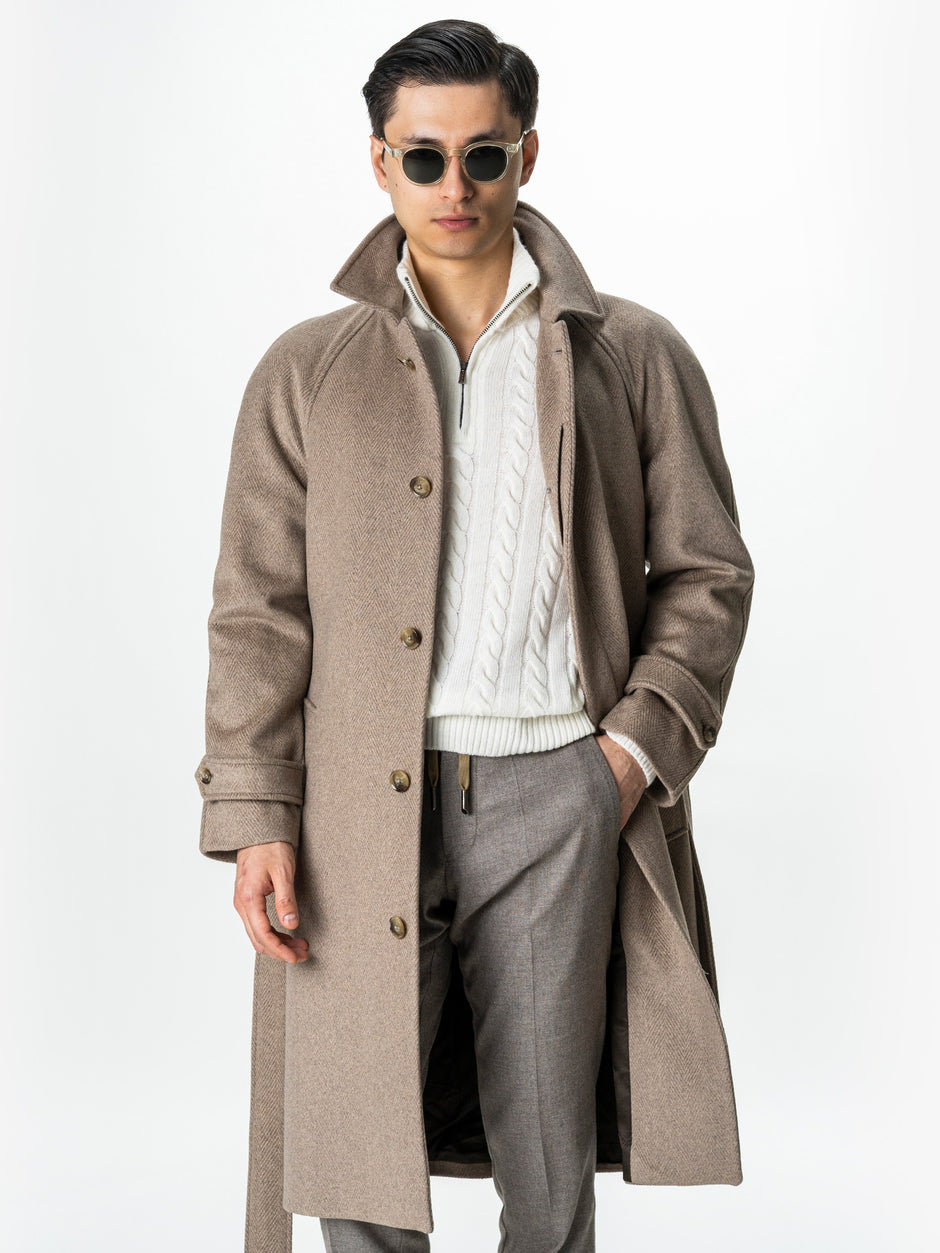 Pulover Barbati Torsade Alb Off White Cu Fermoar 100% Lana Lambswool BMan0034 (2)