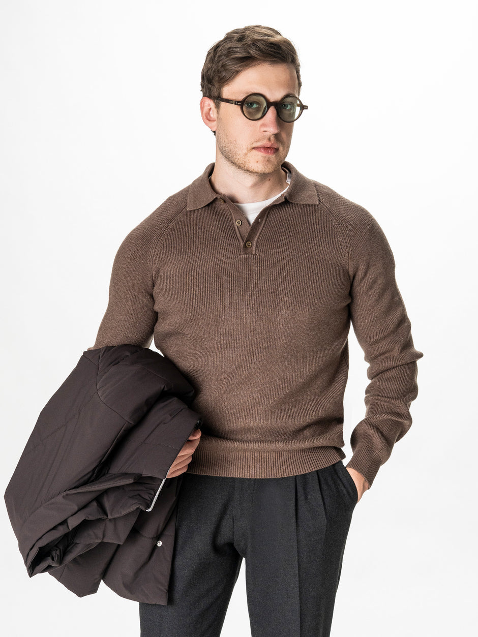 Pulover Polo Cappuccino Barbati Relaxed Fit BMan0118 (3)