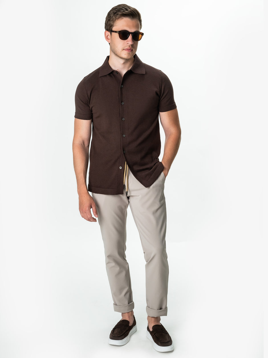 Tricou Vara Barbati Maro Inchis Cu Nasturi Guler Polo Bman291 (5)