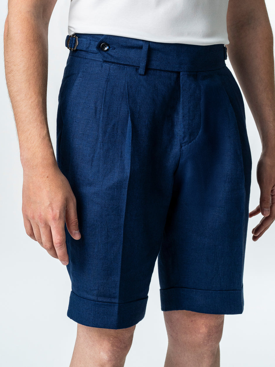 Pantaloni Scurti Barbati Gurkha 100% In Natural Bleumarin BMan180 (4)
