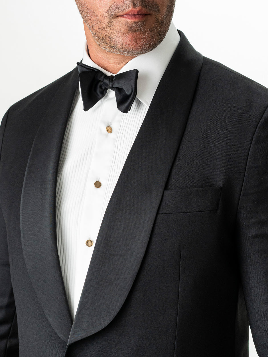 Costum Mire Negru Tip Smoking Ceremonie 100% Lana Vitale Barberis  BMan0066 (3)
