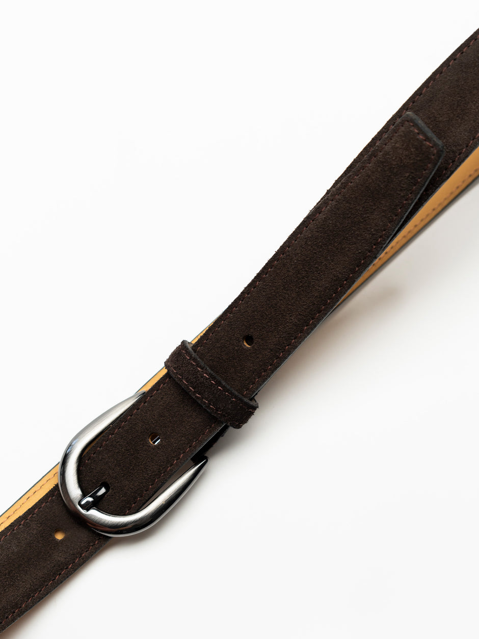 Curea Barbati Maro Inchis Din Piele Intoarsa 3cm BMan115 (3)