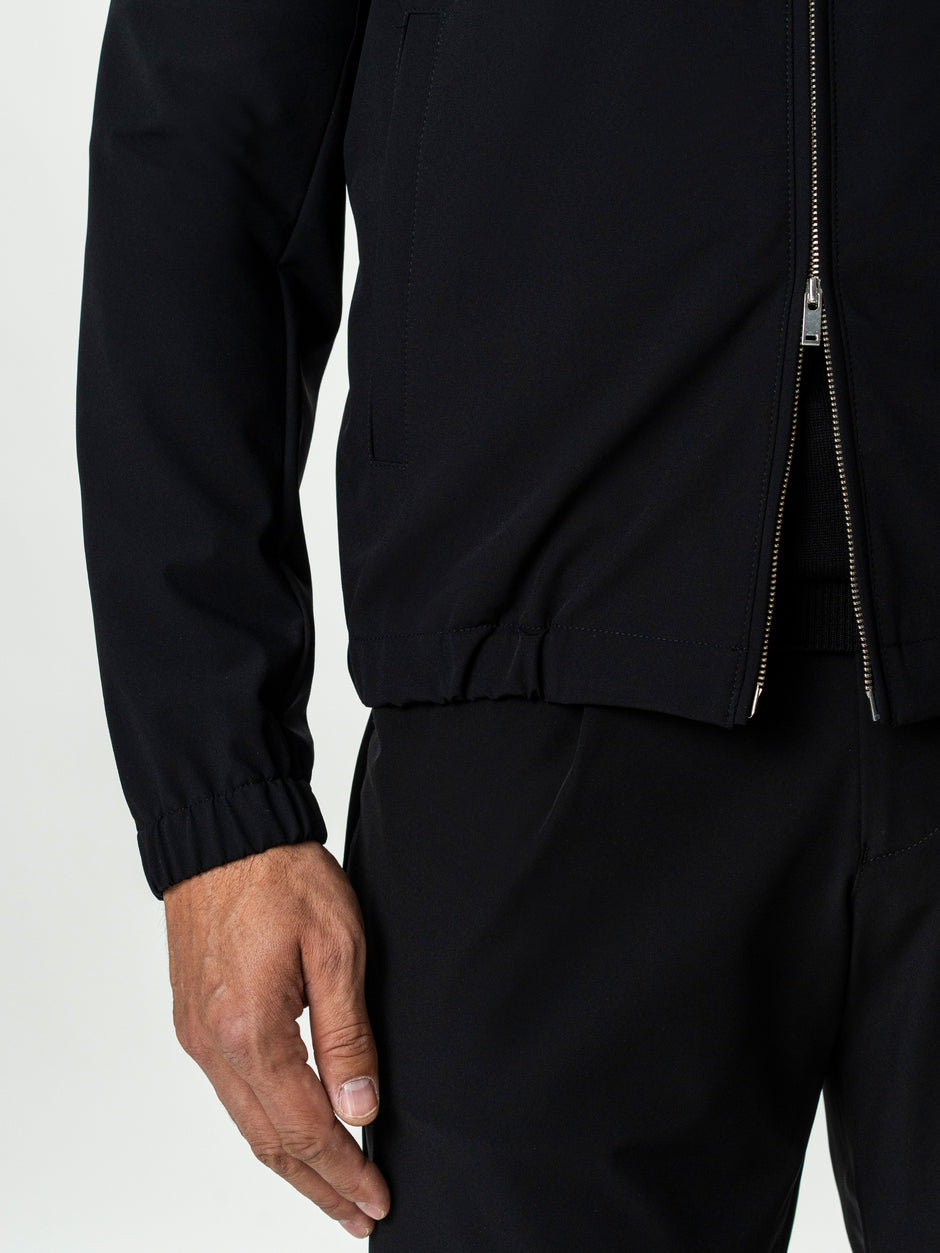 Jacheta Barbati Neagra Din Material Tehnic Elastic BMan0006 (7)