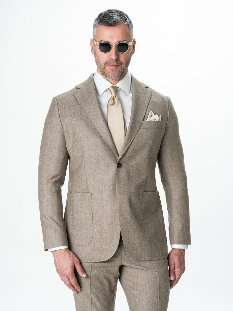 Costum Barbati Bej 100% Lana Vitale Barberis BMan0067 (2)