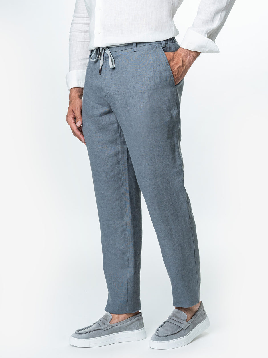 Pantaloni Barbati Din In Natural Gri Antracit BMan714 (5)