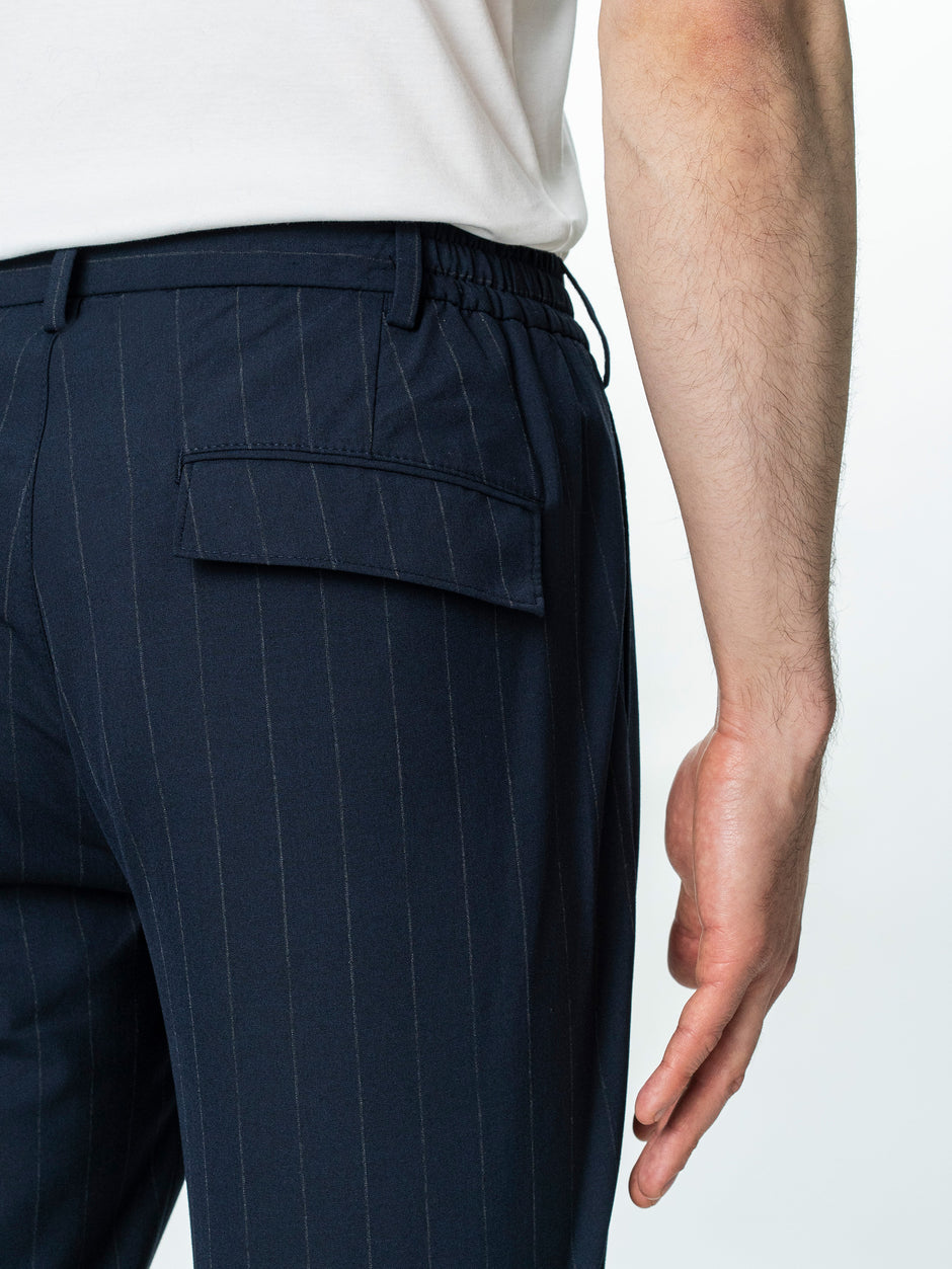 Pantaloni Barbati Casual Albastri Din Lana BMan0104 (5)