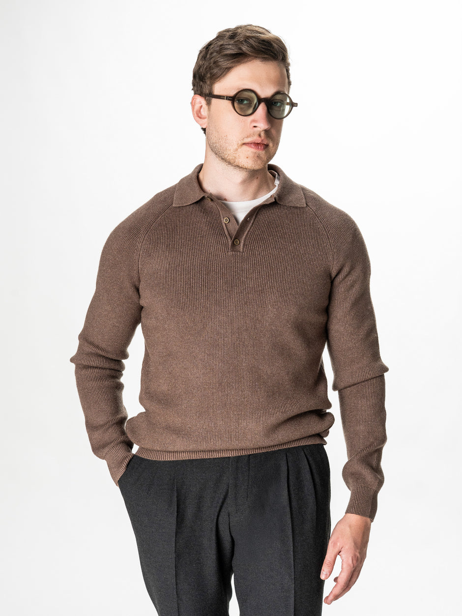 Pulover Polo Cappuccino Barbati Relaxed Fit BMan0118 (7)