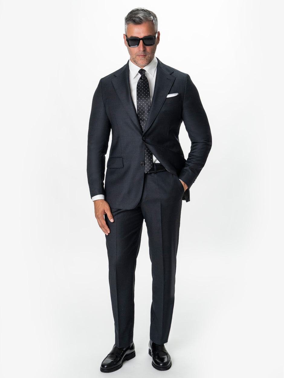 Costum Barbati Gri Inchis 100% Lana Vitale Barberis BMan1111 (9)