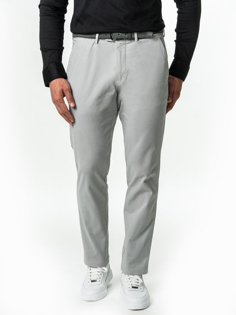 Pantaloni Gri Chinos Barbati Din Bumbac BMan0020