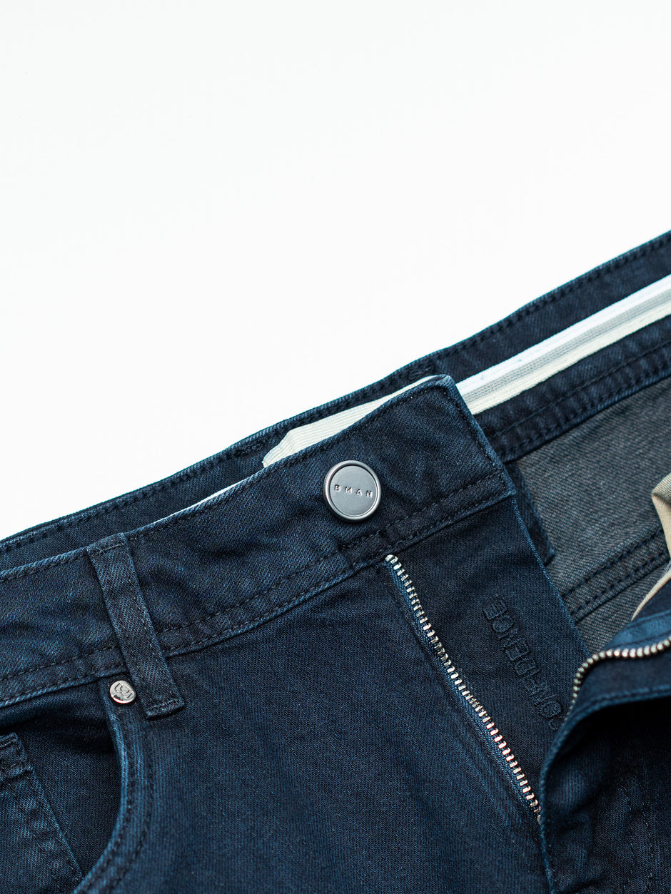 Blugi Barbati Bleumarin Inchis Denim Comfort Fit All Season BMan0005 (9)