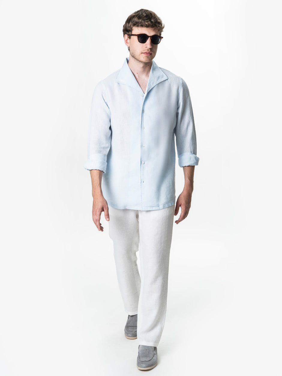 Camasa Barbati Bleu Comfort Fit 100% In Natural Guler Capri BMan0300 (3)