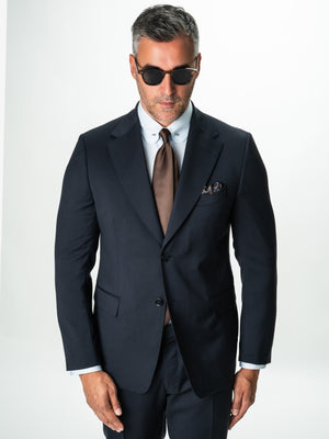 Costum Bleumarin Inchis Barbati Din Lana Lanificio Cerruti Super110 BMan0002