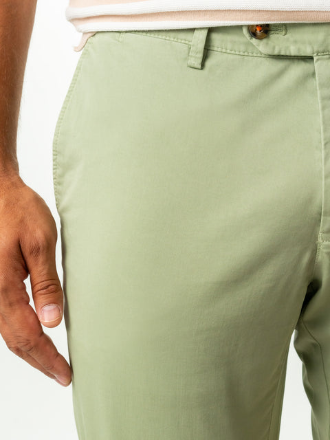 Pantaloni Barbati Model Chinos Verde Lime Bumbac Natural De Vara BMan521 (2)