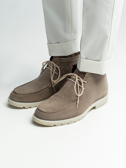 Ghete Barbati Crem Model Chukka Din Piele Intoarsa BMan148