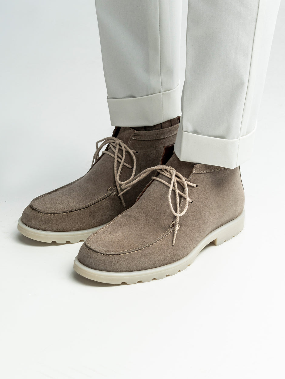 Ghete Barbati Crem Model Chukka Din Piele Intoarsa BMan148 (4)