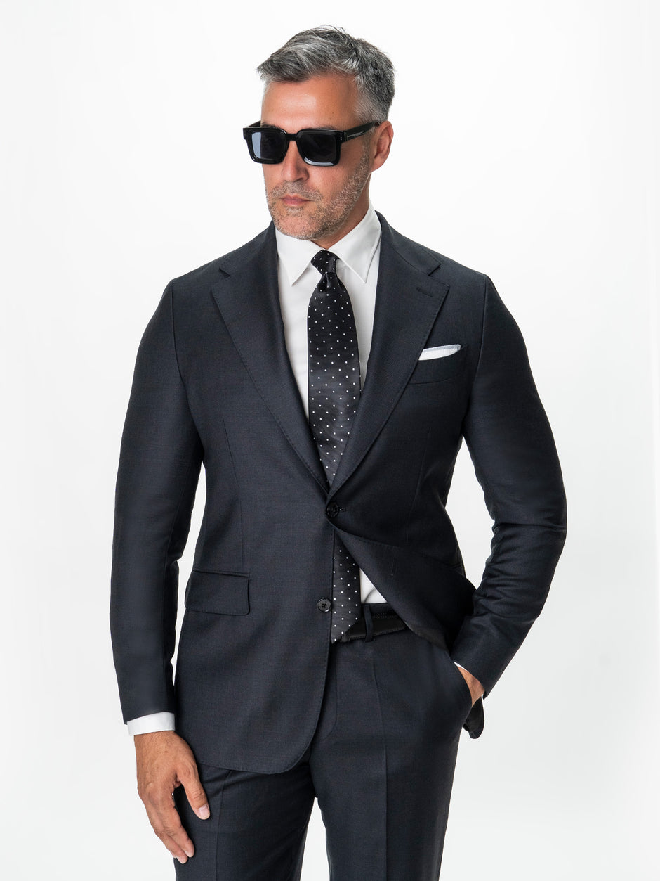 Costum Barbati Gri Inchis 100% Lana Vitale Barberis BMan1111 (5)