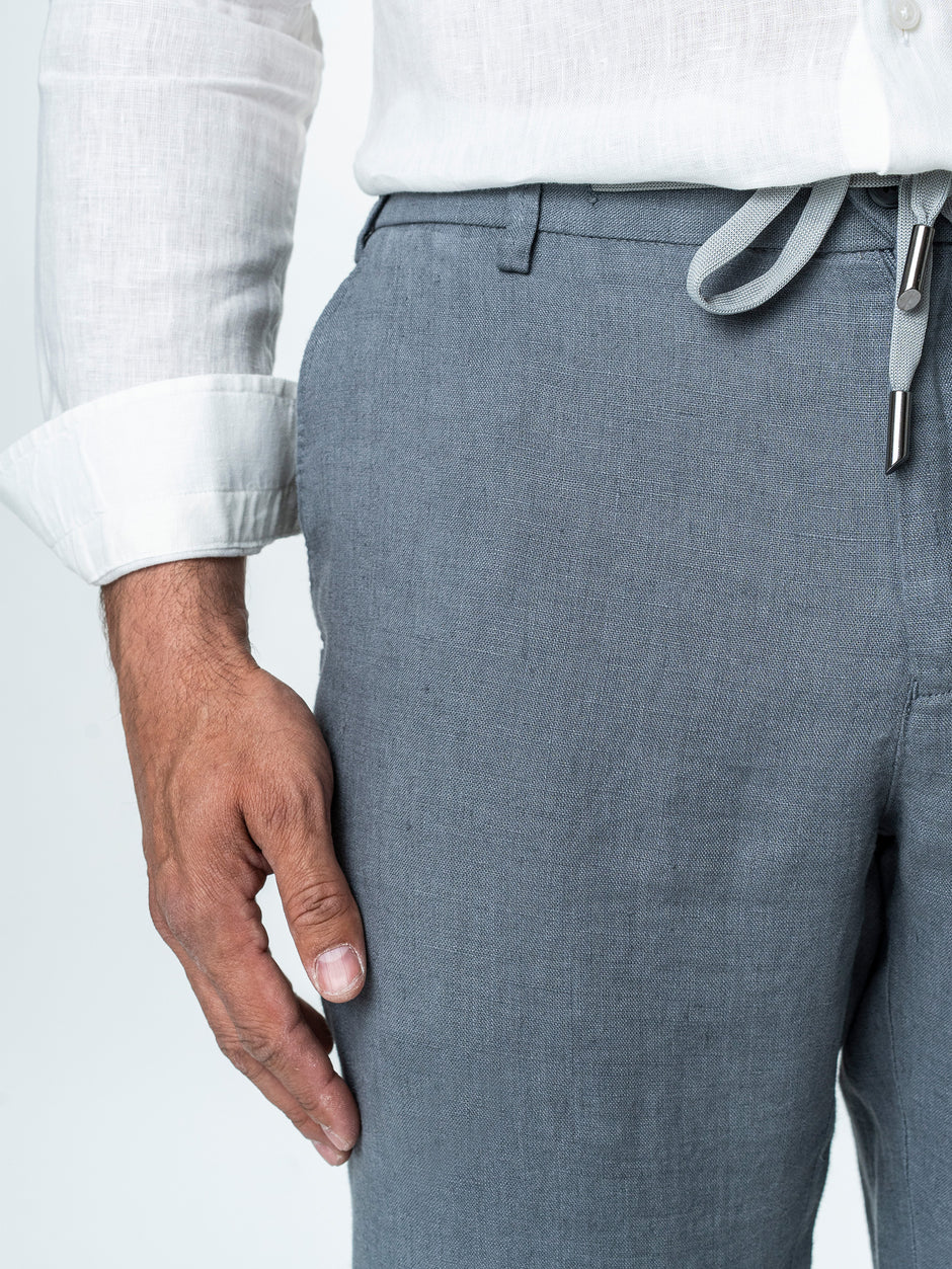 Pantaloni Barbati Din In Natural Gri Antracit BMan714 (3)