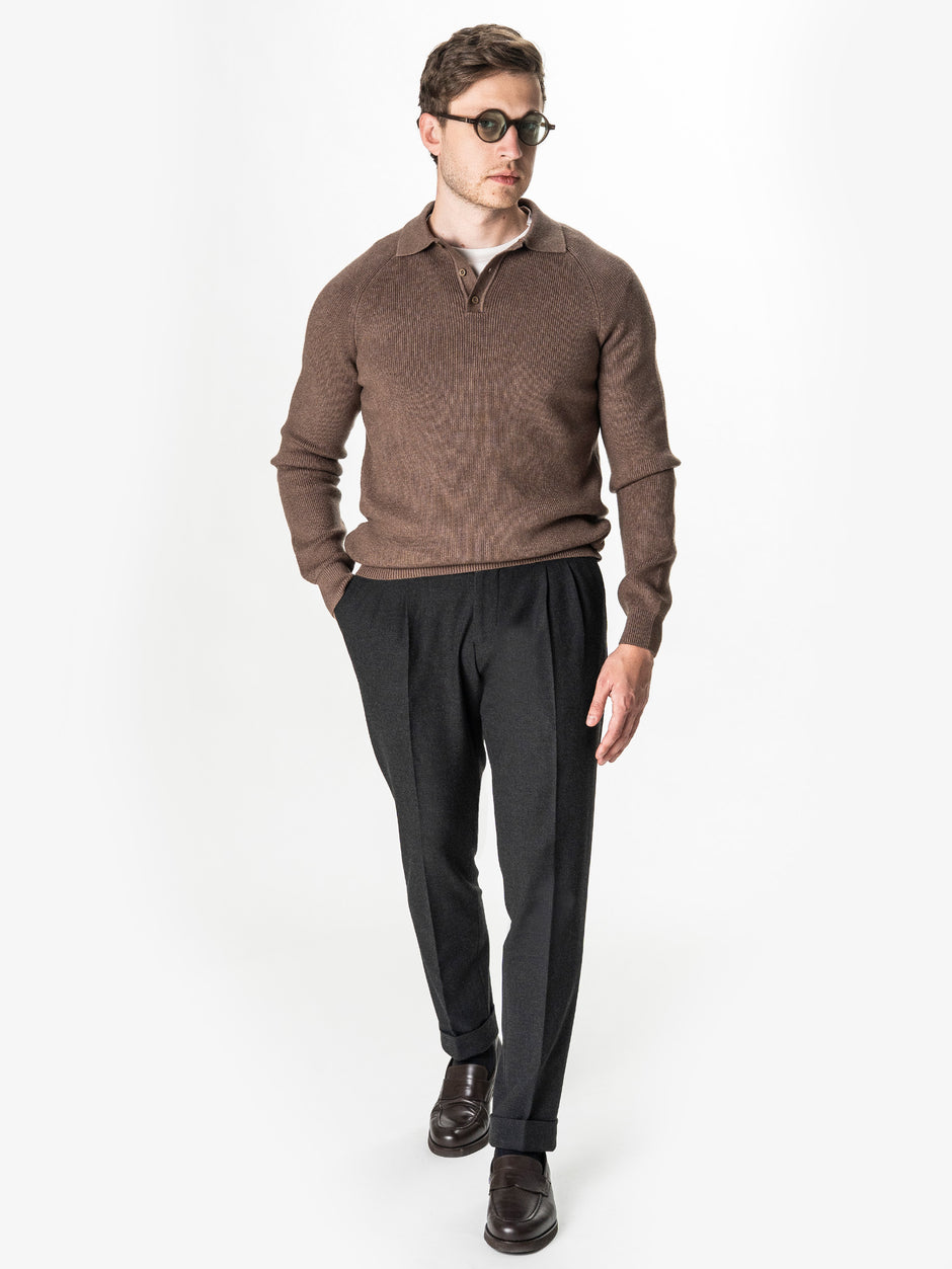 Pulover Polo Cappuccino Barbati Relaxed Fit BMan0118 (8)
