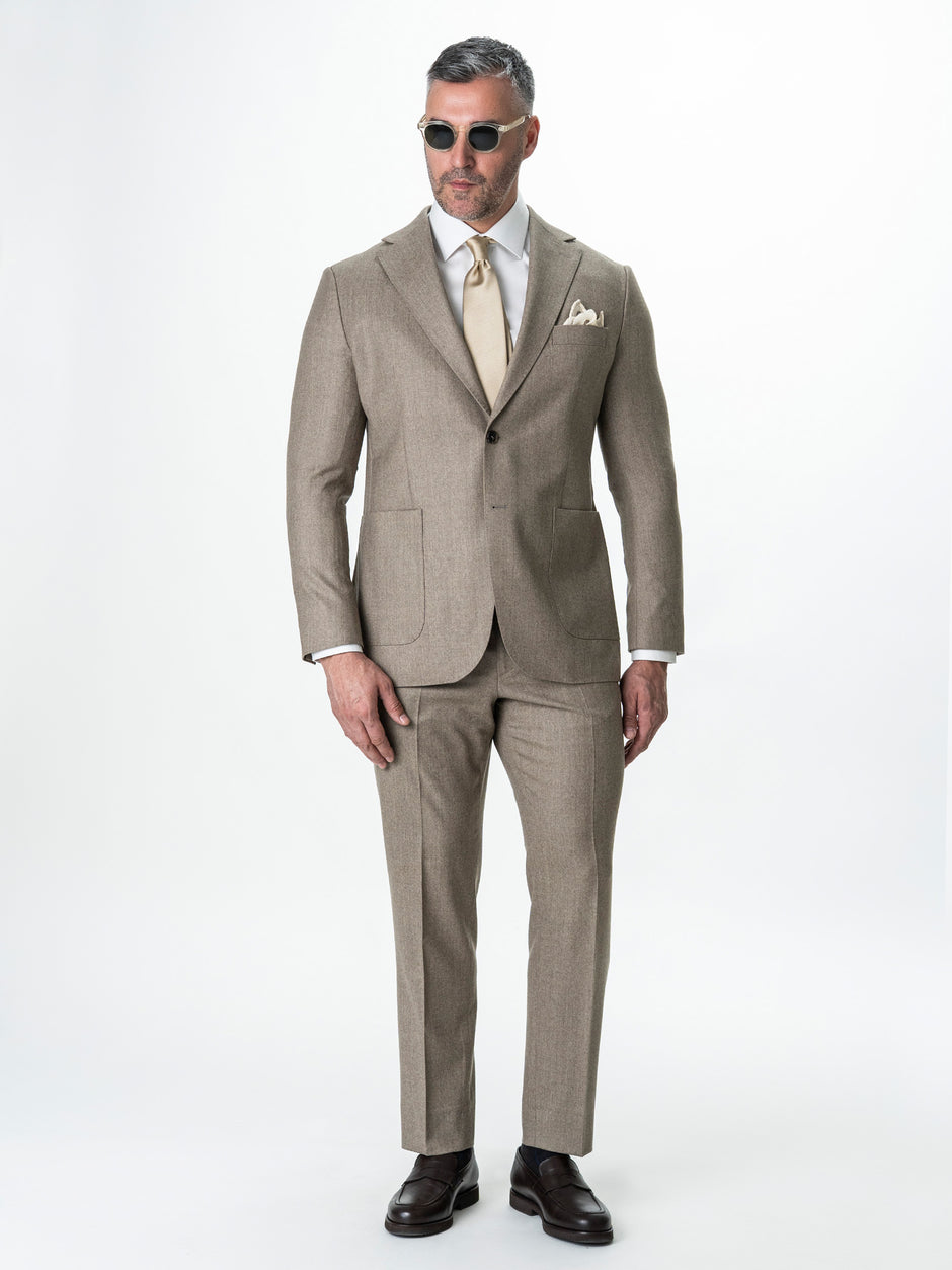 Costum Barbati Bej 100% Lana Vitale Barberis BMan0067 (1)