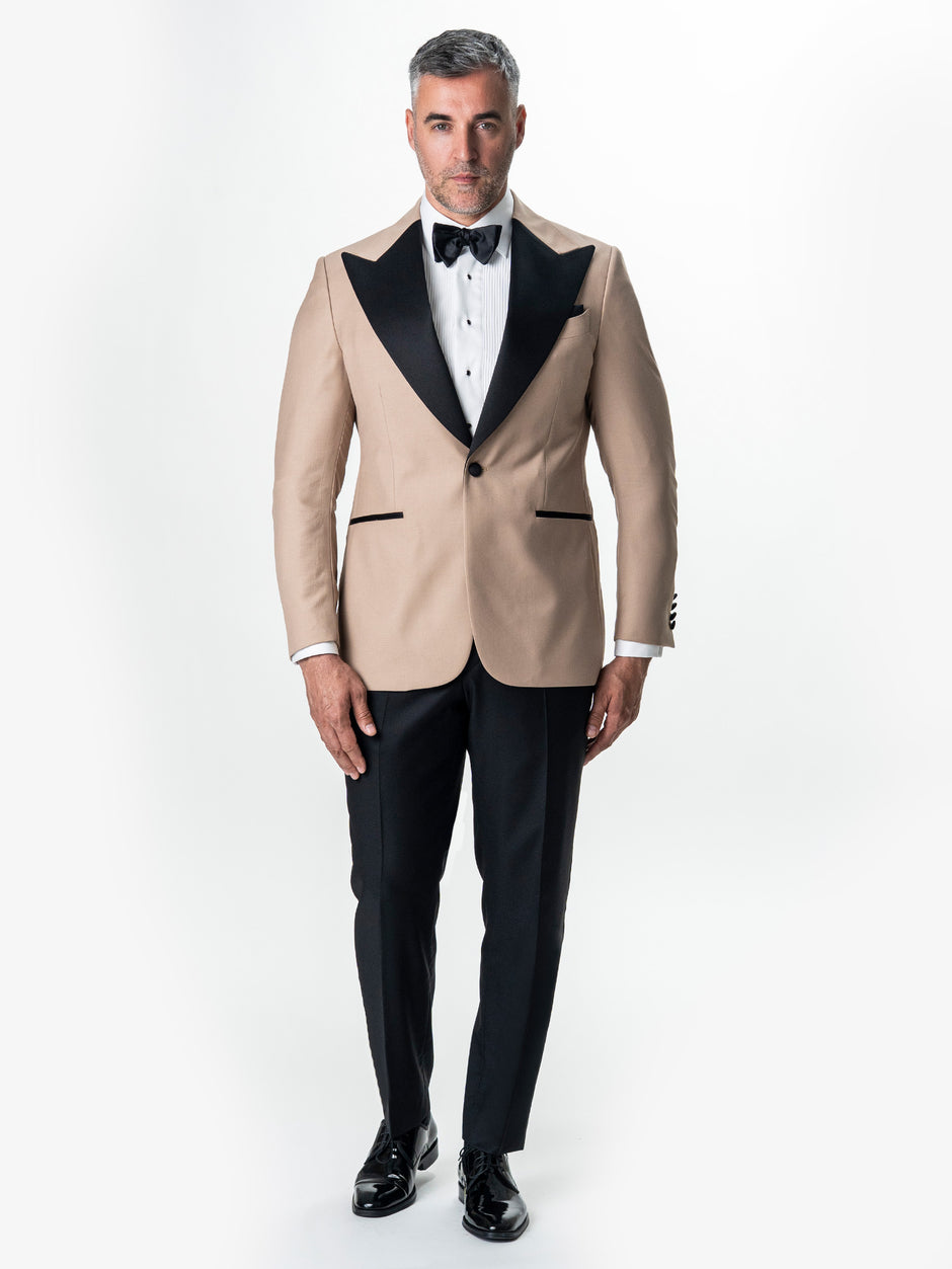 Costum Mire Smoking Bej Lana Vitale Barberis BMan339 (1)